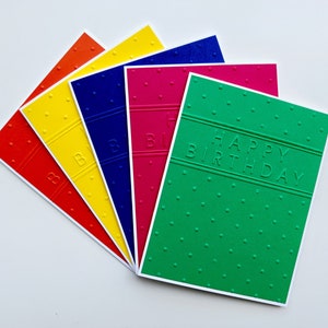 Cartes de joyeux anniversaire, cartes en relief faites main, jeu de cartes d'anniversaire
