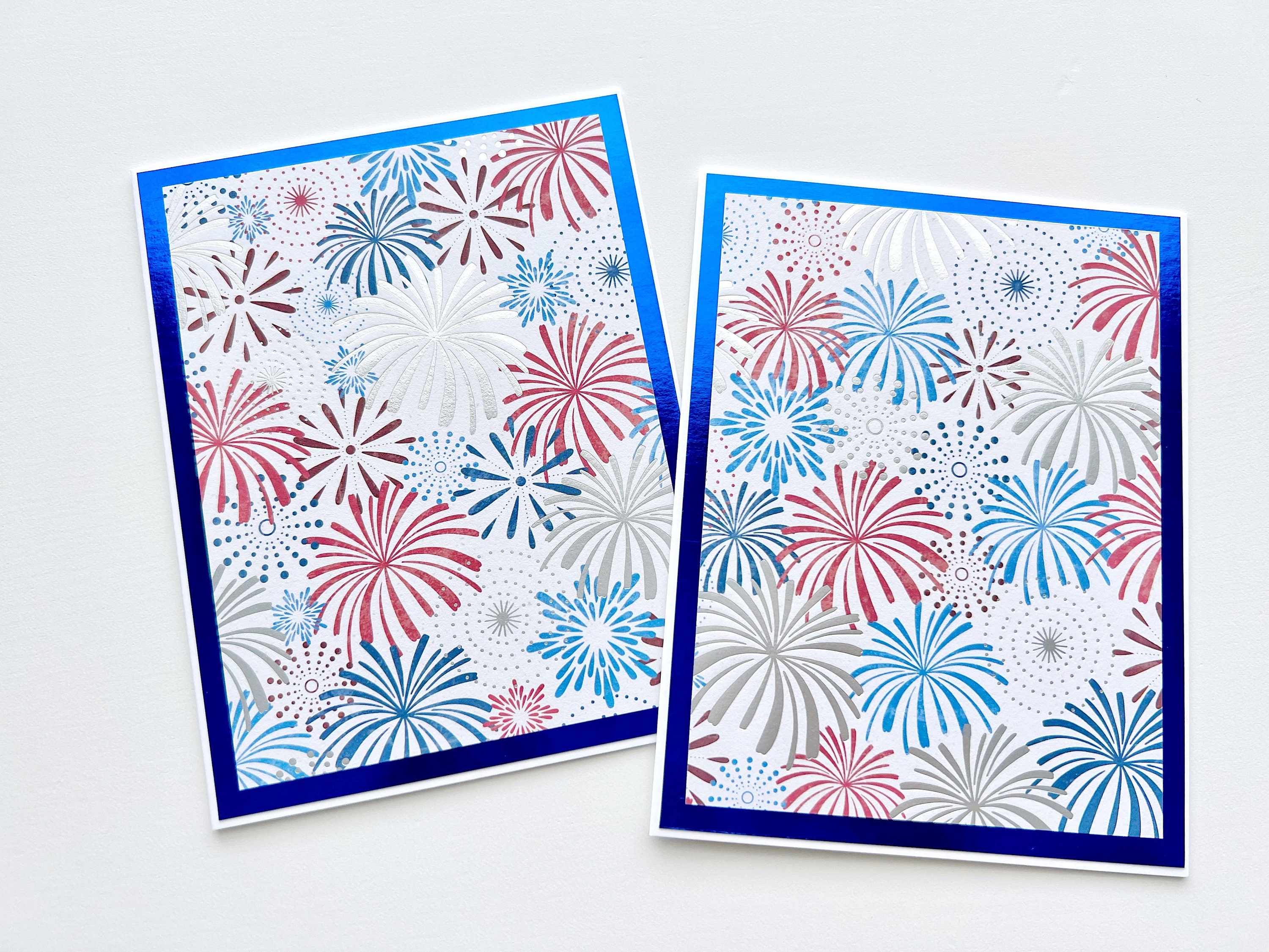 Happy 4th of July Greeting Cards With Fireworks - Etsy