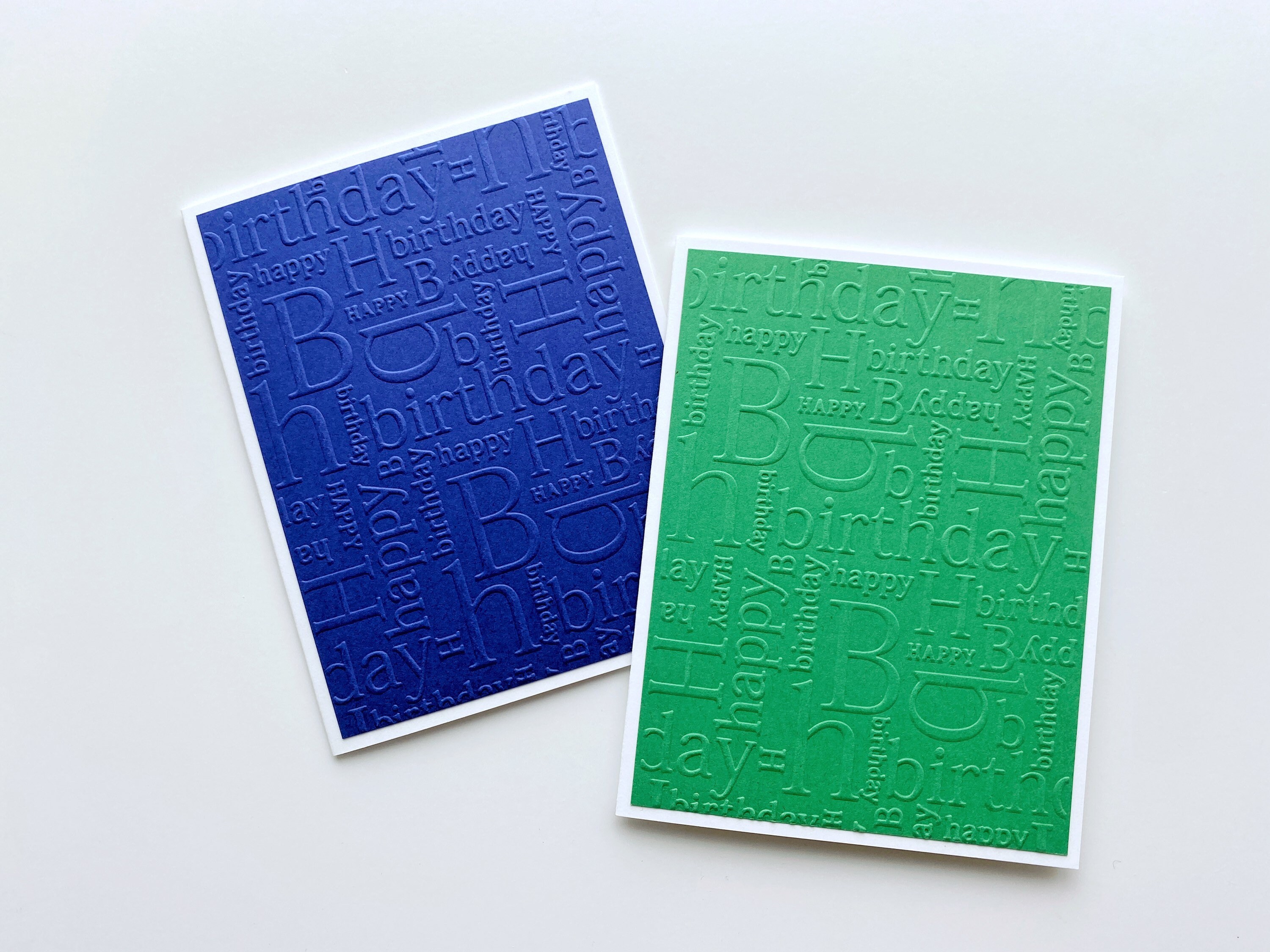 Happy Birthday Cards Handmade, Embossed Cards Set of 5 - Etsy