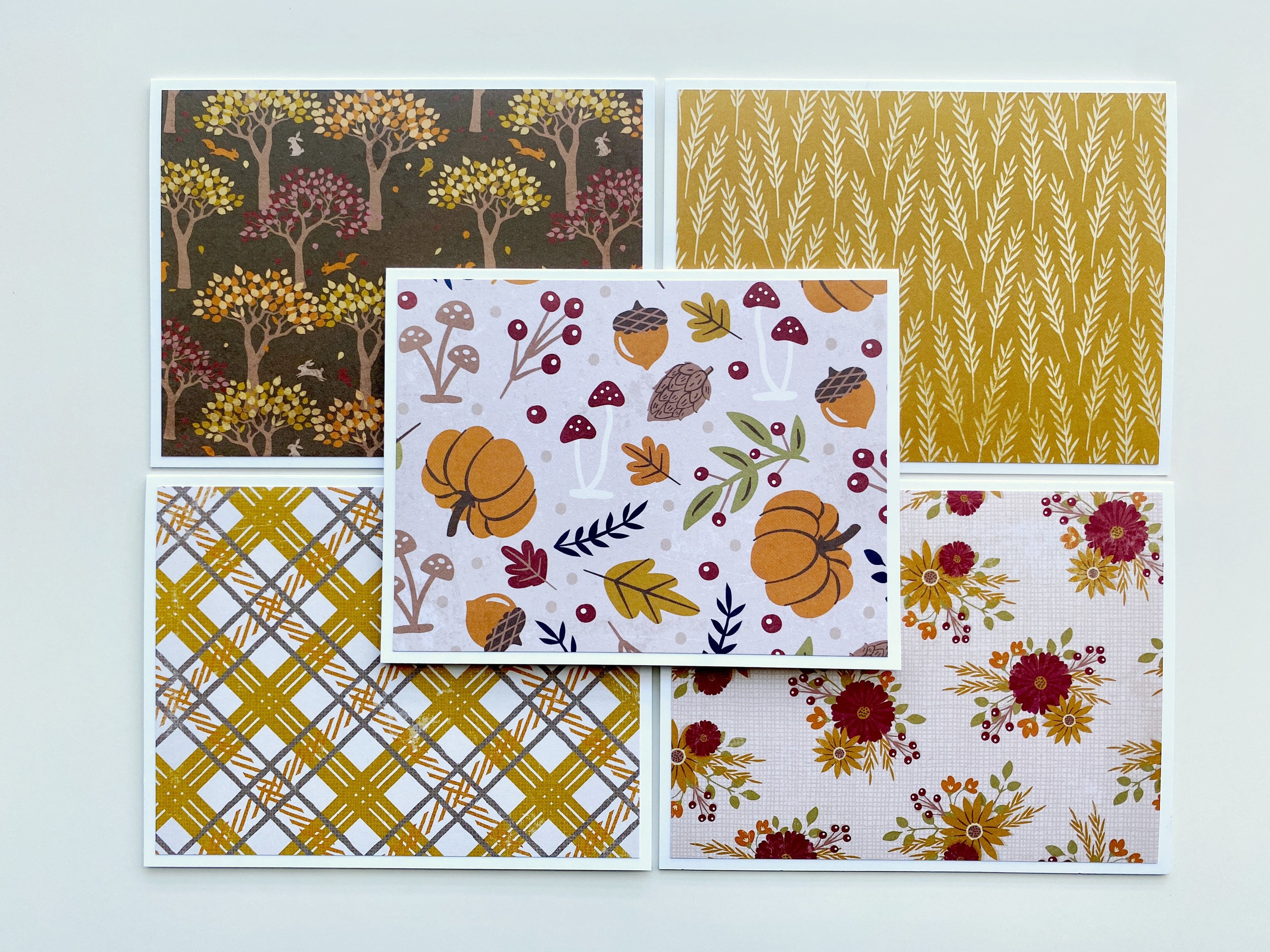 Handmade Fall Greeting Cards, Thanksgiving Card Set of 10 - Etsy