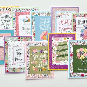 Ensemble de cartes de voeux florales Hello Spring, cartes de Pâques
