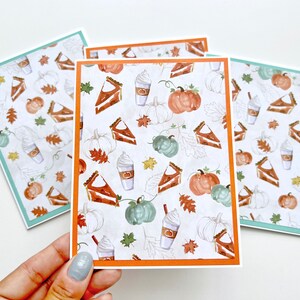 Pumpkin Spice Latte Cartes de voeux d'automne, idée cadeau