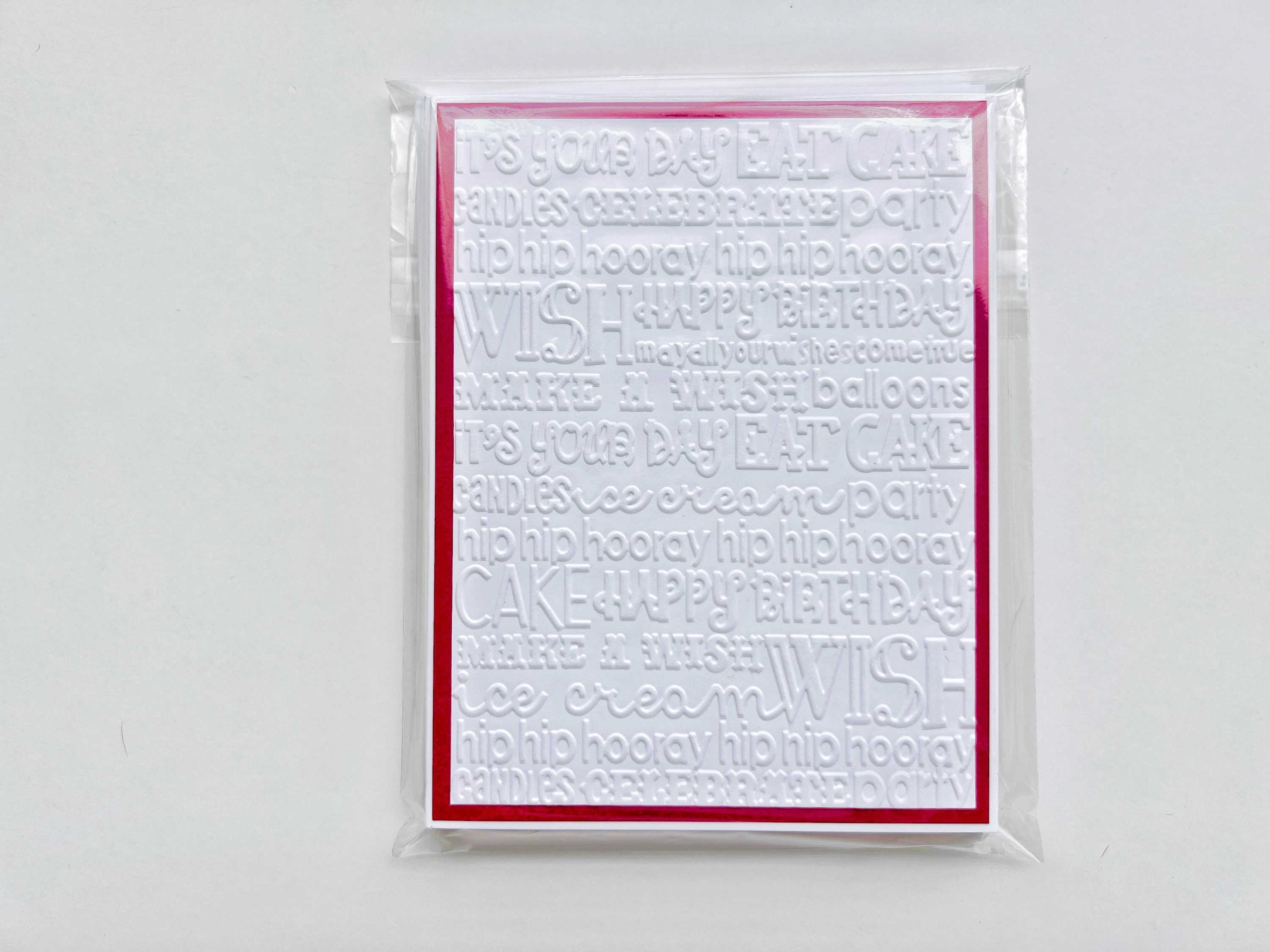 Embossed Birthday Cards: Handmade Cardstock Set of 5 - Etsy Canada