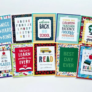Cartes scolaires, lot de 10, cartes de remerciement pour enseignant faites à la main