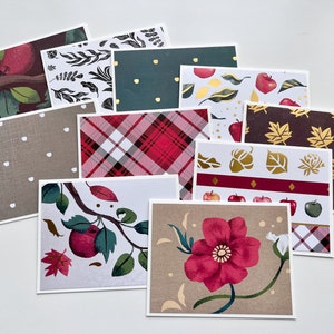Cartes de Thanksgiving, jeu de cartes de voeux d'automne faites main