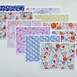 Cartes vierges, cartes de correspondance florales faites main, lot de 10, cadeau de papeterie