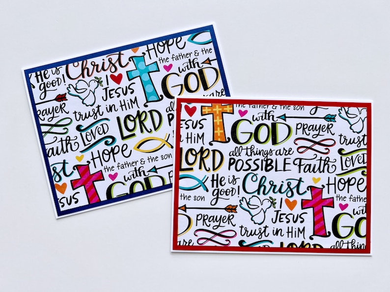 Handmade Religious Greeting Cards: Christian Note Card Set - Etsy