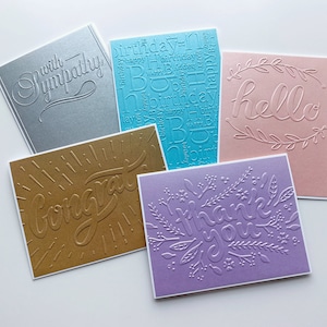 Jeu de cartes de voeux, cartes en relief, cartes vierges faites main pour toutes les occasions