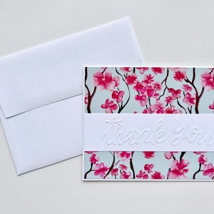 Cartes florales de remerciement, une pensée pour vous, cartes de joyeux anniversaire faites main