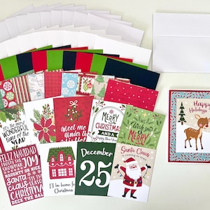 Christmas Card Kit of 10 DIY Holiday Greeting Cards