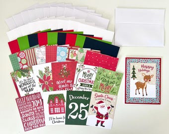 Christmas Card Kit of 10 DIY Holiday Greeting Cards