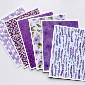 Cartes de notes florales, cartes vierges, ensemble de cartes de vœux faites à la main