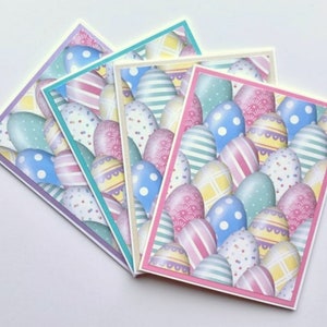 Cartes de Pâques faites main, lot de 4, cartes de correspondance printanières