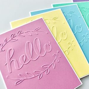 Cartes bonjour, jeu de cartes en relief, cartes de correspondance vierges faites à la main, cartes Just Because