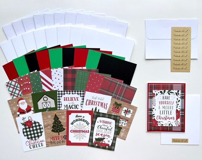 Christmas Card Kit, Make Your Own Greeting Cards, DIY Handmade