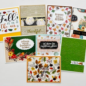 Ensemble de cartes de voeux faites main pour l'automne et l'Action de grâces