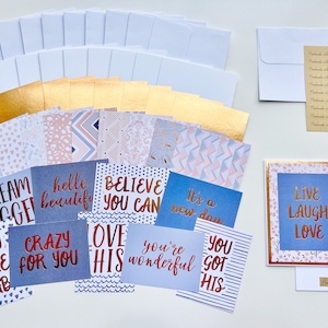 Kit de fabrication de cartes inspirantes pour adultes, cartes de voeux à faire soi-même