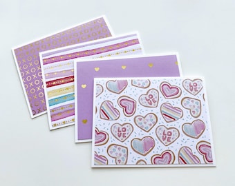 Galentines Day Card Set, Cute Valentine Cards for Kids, Handmade Love Note Cards