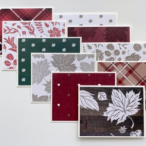 Cartes de vœux d’automne, cartes de Thanksgiving faites à la main, ensemble de 10, cartes de notes vierges