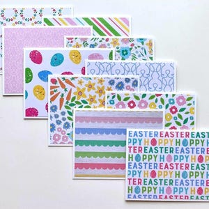 Jeu de cartes de voeux de Pâques faites main