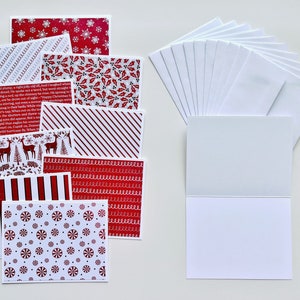 Cartes de Noël faites main, lot de 10, cartes de correspondance pour les fêtes