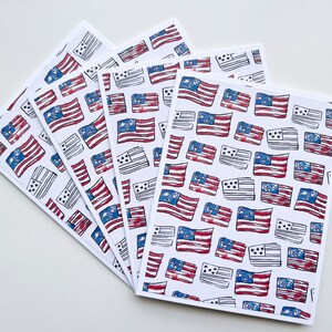 Cartes de correspondance pour le jour de l'indépendance, jeu de cartes fait main 4 juillet, cartes drapeau américain