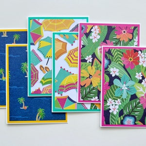Cartes de correspondance vierges d'été tropical, cadeau d'été