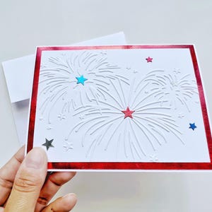 Carte du 4 juillet, carte faite main pour le jour de l'indépendance, carte de voeux