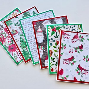 Cartes de Noël faites main, jeu de cartes de voeux, cartes de correspondance pour les fêtes