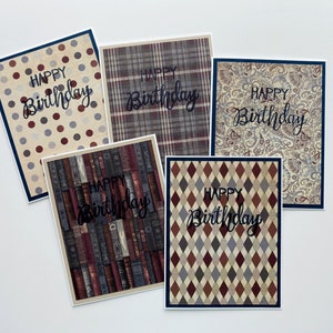 Cartes d'anniversaire pour hommes, lot de cartes de voeux masculines