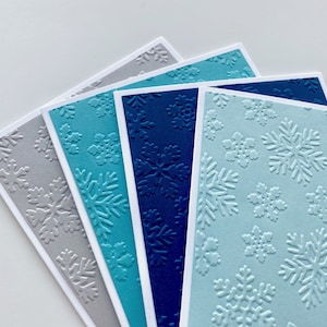 Cartes de Noël avec flocons de neige en relief, cartes de vœux d'hiver, jeu de cartes de voeux, bas de Noël
