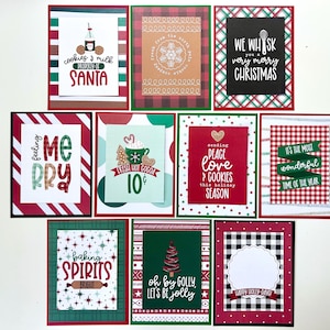 DIY Christmas Card Making Kit, 10 Handmade Holiday Cards