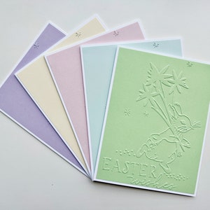 Cartes de voeux de Pâques, cartes en relief de lapin de Pâques, jeu de cartes de vacances de printemps