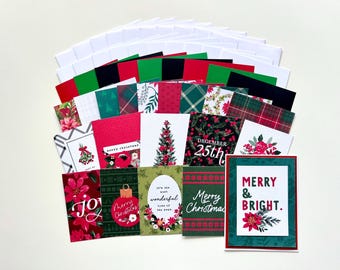Christmas Card Kit, Make Your Own Greeting Cards, DIY Handmade Christmas Cards