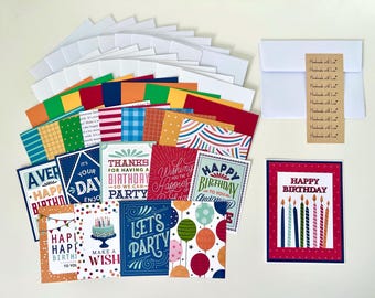 Birthday Card Making Kit, Make Your Own, DIY Greeting Cards