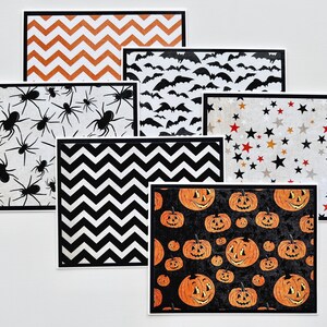 Spooky Halloween Cards, Lot de 6, Lot de cartes de vœux faites à la main