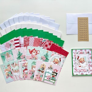 Pink Christmas Card Kit for Kids and Adults