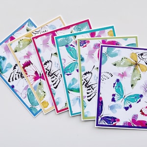 Cartes de correspondance papillon, papeterie faite main, cadeau d'été