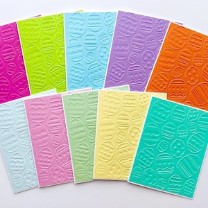 Jeu de cartes de Pâques gaufrées à la main de 10