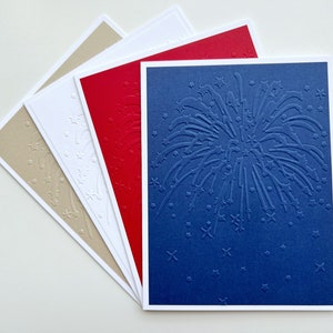 Cartes en relief pour la fête de l'indépendance, jeu de cartes du 4 juillet, cartes de voeux faites main