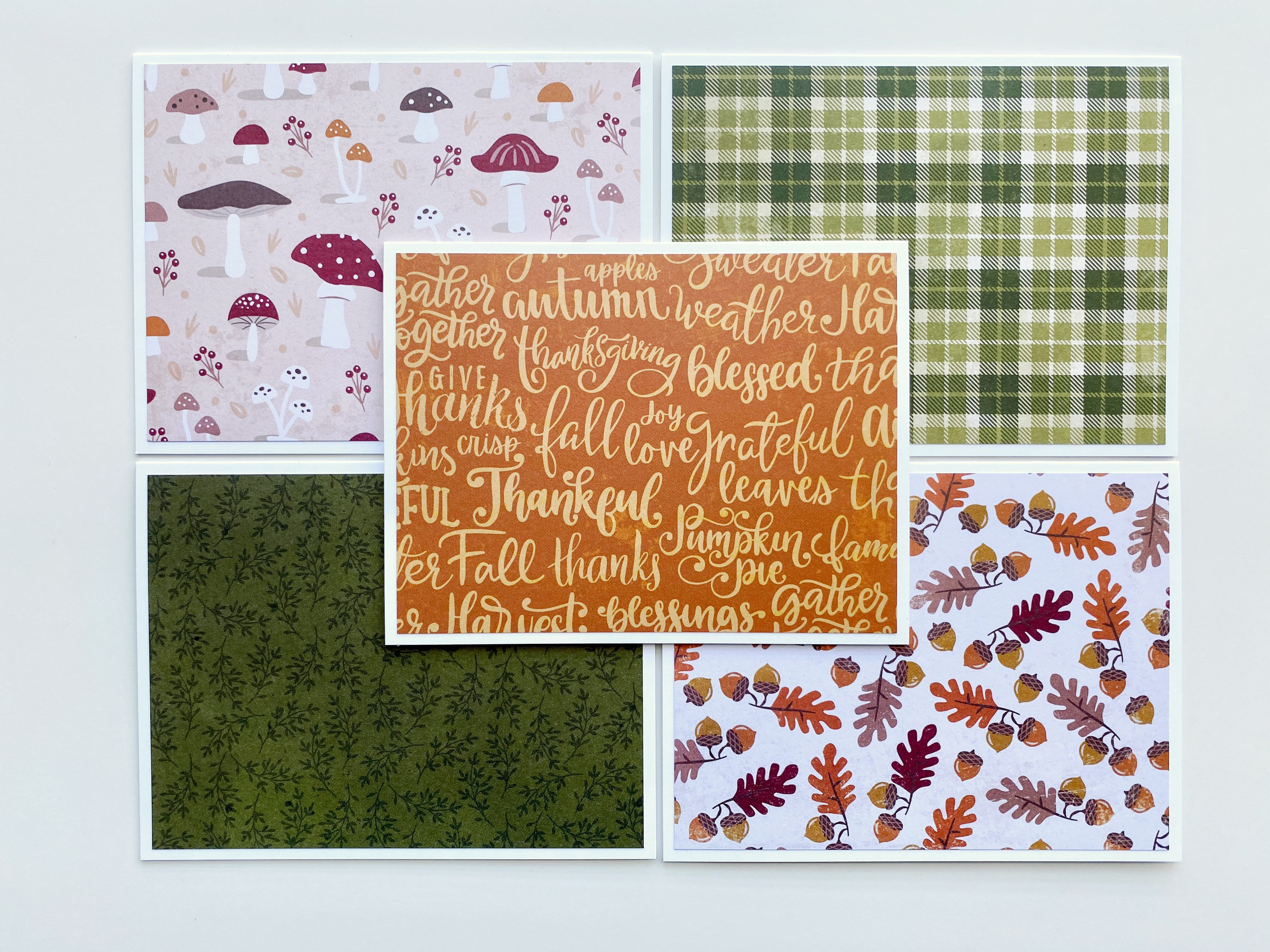 Handmade Fall Greeting Cards, Thanksgiving Card Set of 10 - Etsy