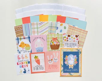 Easter Card Making Kit for Kids, DIY Spring Greeting Cards, Make Your Own Egg Hunt Invites