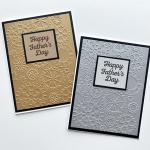 Handmade Father’s Day Card, Embossed Cards, Steampunk Card