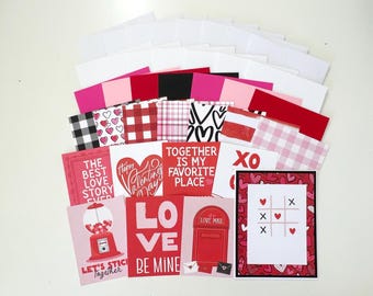 Valentines Day Card Making Kit, DIY Greeting Cards for Kids and Adults, Craft Gift Idea