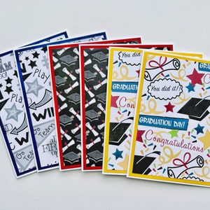 Cartes de remise des diplômes, jeu de cartes scolaires, cartes vierges faites main