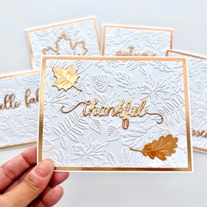 Cartes de Thanksgiving, jeu de cartes de voeux feuilles d'automne, belles cartes d'automne