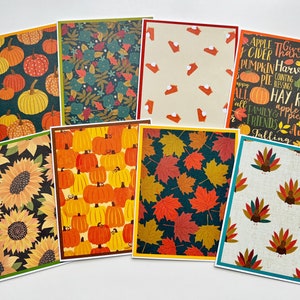Ensemble de cartes de vœux de Thanksgiving faites à la main