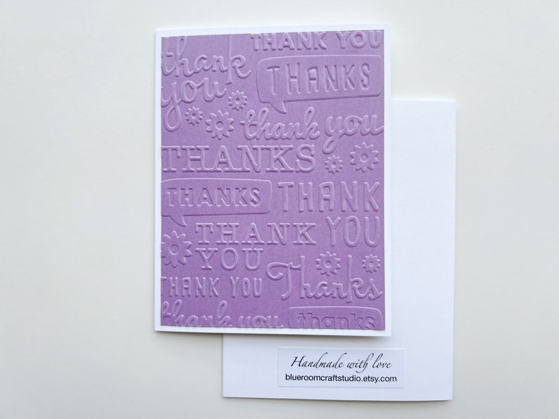 Embossed Thank You Cards Handmade Greeting Card Set Cards in Etsy