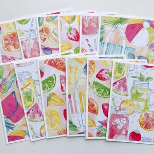 Cartes de correspondance tropicales d'été, cartes vierges, jeu de cartes de voeux, cadeau d'été