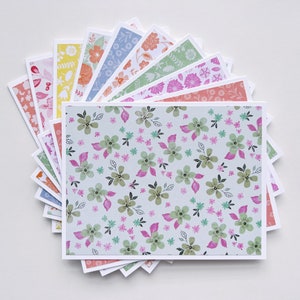 Cartes florales vierges, cartes de correspondance faites main, cadeau de papeterie, cartes de voeux